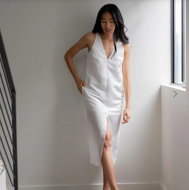 Resort Linen Silk Dress