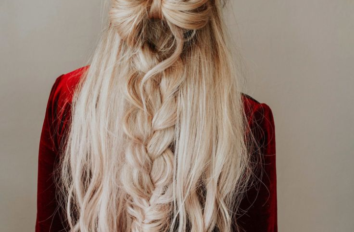 The Bow Tie Braid Hairstyle Will Shine This Holiday